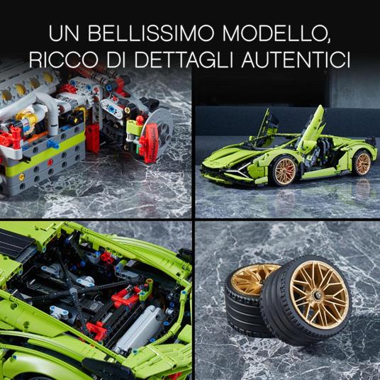 LEGO Technic 42115 Lamborghini Sián FKP 37, Set con Auto Sportiva, Modellino di Macchina da Costruire per Adulti, Idea Regalo - 7