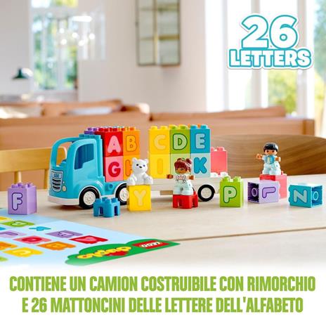 LEGO DUPLO 10915 Camion dell'Alfabeto, Mattoncini per lApprendimento delle Lettere, Giochi Educativi per Bambini 1,5+ Anni - 5