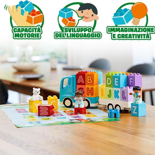 LEGO DUPLO 10915 Camion dell'Alfabeto, Mattoncini per lApprendimento delle Lettere, Giochi Educativi per Bambini 1,5+ Anni - 7