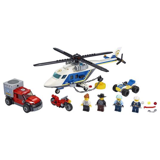 LEGO City 60243 Inseguimento sullElicottero della Polizia con Quad ATV, Moto, Camion, Kit di Costruzione Giocattoli - 7