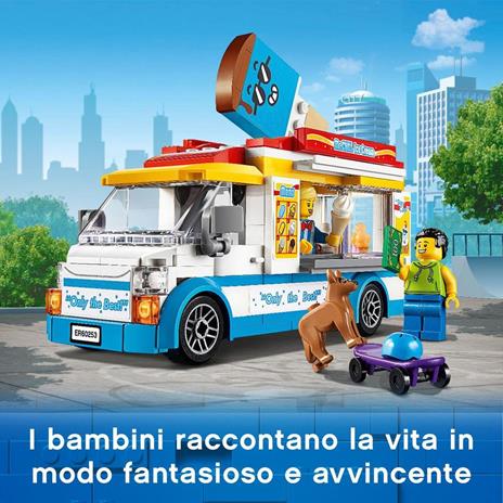 LEGO City 60253 Furgone dei Gelati, Camion Giocattolo con Skater e Cane, Giochi Creativi per Bambini dai 5 Anni in su - 8