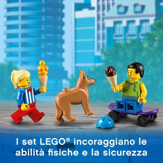 LEGO City 60253 Furgone dei Gelati, Camion Giocattolo con Skater e Cane, Giochi Creativi per Bambini dai 5 Anni in su - 9
