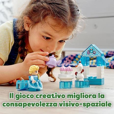 LEGO DUPLO Princess 10920 Il Tea Party di Elsa e Olaf, Set da Costruzione con Mattoncini Grandi, Dolcetti e Teiera - 7