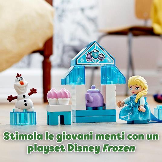 LEGO DUPLO Princess 10920 Il Tea Party di Elsa e Olaf, Set da Costruzione con Mattoncini Grandi, Dolcetti e Teiera - 9