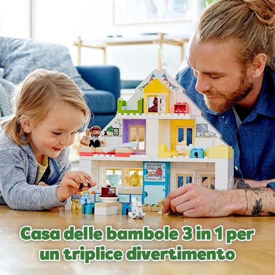 LEGO DUPLO Town 10929 Casa da Gioco Modulare, Set 3 in 1 con Costruzione Torre per Bambini e Bambine dai 2 Anni in su - 6