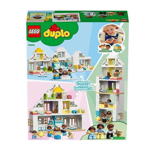 LEGO DUPLO Town 10929 Casa da Gioco Modulare, Set 3 in 1 con Costruzione Torre per Bambini e Bambine dai 2 Anni in su - 12
