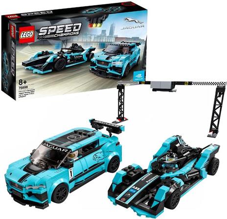 LEGO Speed Champions (76898). Formula E Panasonic Jaguar Racing GEN2 car & Jaguar I-PACE eTROPHY