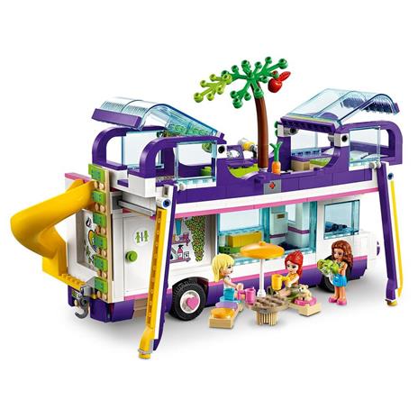 LEGO Friends 41395 Il Bus dell'Amicizia con Piscina e Scivolo, Playset con 3 Mini Bamboline, Autobus Giocattolo - 5