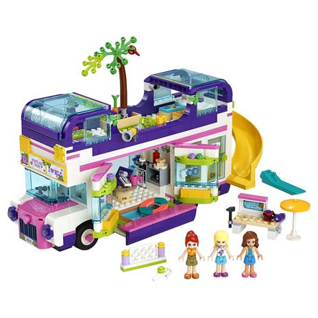 LEGO Friends 41395 Il Bus dell'Amicizia con Piscina e Scivolo, Playset con 3 Mini Bamboline, Autobus Giocattolo - 9