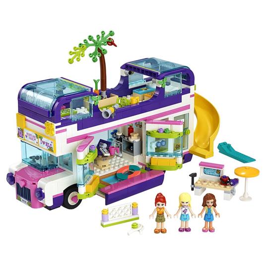 LEGO Friends 41395 Il Bus dell'Amicizia con Piscina e Scivolo, Playset con 3 Mini Bamboline, Autobus Giocattolo - 9