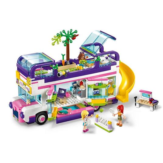 LEGO Friends 41395 Il Bus dell'Amicizia con Piscina e Scivolo, Playset con 3 Mini Bamboline, Autobus Giocattolo - 8