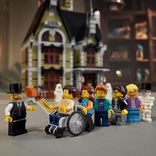 LEGO Icons 10273 La Casa Stregata Set Costruzioni per Adulti Modellino Fai da Te in Mattoncini con Minifigure Idee Regalo - 8