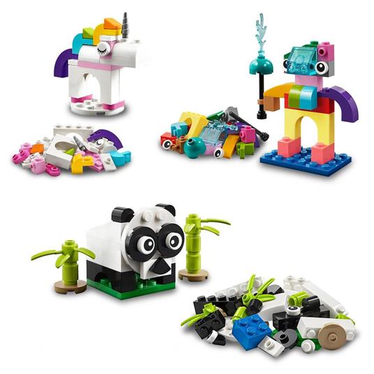 LEGO Classic 11011 Mattoncini e Animali, Set con 10 Modellini da Costruire,  Unicorno, Dinosauro Giocattolo, Giochi Creativi - LEGO - Classic - Animali  - Giocattoli