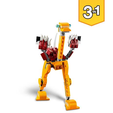LEGO Creator 31112 3 in 1 Leone Selvatico, Kit di Costruzione , Struzzo e Facocero, Giocattoli per Bambini dai 7 Anni in Su - 4