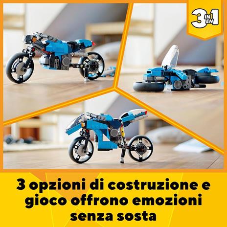 LEGO Creator 31114 3 in 1 Superbike, Kit di Costruzione Moto Sportiva o Classica o Hoverbike, Veicoli Giocattolo per Bambini - 2