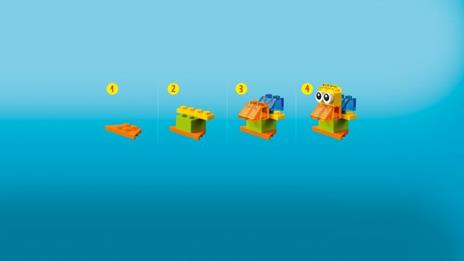 LEGO Classic 11013 Mattoncini Trasparenti Creativi, con Animali (Leone, Uccello e Tartaruga), Giochi per Bambini di 4+ Anni - 12