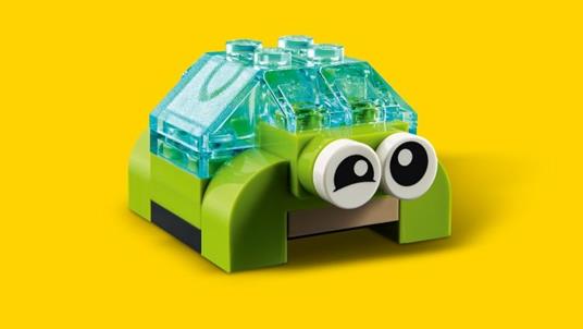 LEGO Classic 11013 Mattoncini Trasparenti Creativi, con Animali (Leone, Uccello e Tartaruga), Giochi per Bambini di 4+ Anni - 10
