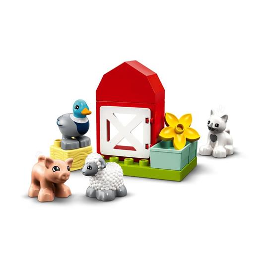 LEGO DUPLO Town 10949 Gli Animali della Fattoria, con Anatra, Maiale, Gatto e Mucca Giocattolo, Giochi Creativi per Bambini - 3