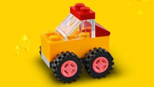 LEGO Classic 11014 Mattoncini e Ruote, Set di Costruzioni per Bambini 4+ Anni con Macchinine Giocattolo, Trenino, Robot - 11