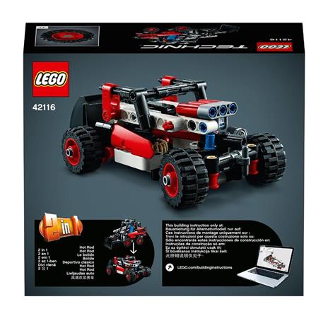 LEGO Technic 42116 Bulldozer Kit 2 in 1 da Escavatore a Hot Rod, Ruspa e Auto da Costruire - 9