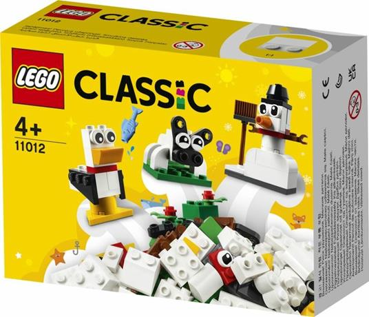 LEGO Classic 11012 Mattoncini Bianchi Creativi, Set di Costruzioni per Bambini 4+ Anni con Pupazzo di Neve, Pecora e Gabbiano - 9