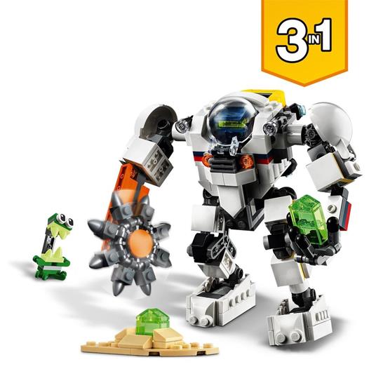 LEGO Creator 31115 3 in 1 Mech per Estrazioni Spaziali, Robot Spaziale, Vettore Cargo, Kit di Costruzione Action Figure - 3