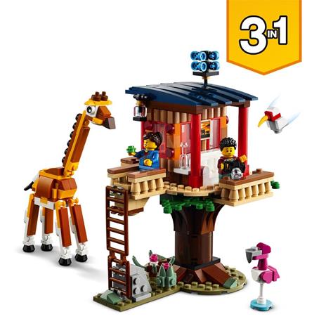 LEGO Creator 31116 3 in 1 Casa sullAlbero del Safari, Catamarano, Biplano, Kit di Costruzione - 3