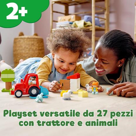 LEGO DUPLO Town 10950 Il Trattore della Fattoria e i Suoi Animali, con Pecora e Contadino, Giocattolo per Bambini - 2