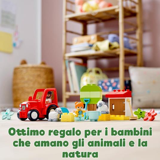 LEGO DUPLO Town 10950 Il Trattore della Fattoria e i Suoi Animali, con Pecora e Contadino, Giocattolo per Bambini - 6