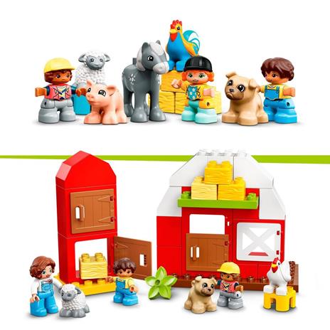 LEGO DUPLO Town 10952 Fattoria con Fienile, Trattore e Animali, Giocattolo con Cavallo, Maiale e Mucca, per Bambini - 4