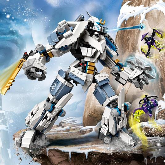 LEGO NINJAGO 71738 Mech Titano da battaglia di Zane, Modellino da Costruire Stagione 5 Serie TV, con Figura Dorata di Jay - 7