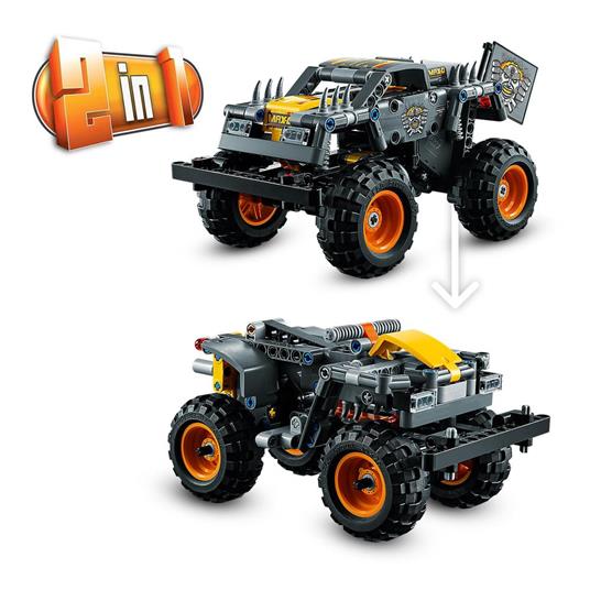 LEGO Technic 42119 Monster Jam Max-D, Kit di Costruzione 2 in 1, Truck, Quad, Auto Pull-Back, Idea Regalo - 5