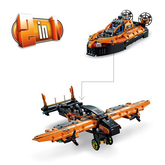 LEGO Technic 42120 Hovercraft di Salvataggio, Aereo, Kit di Costruzione 2 in 1, Veicoli Giocattolo per Bambini - 5
