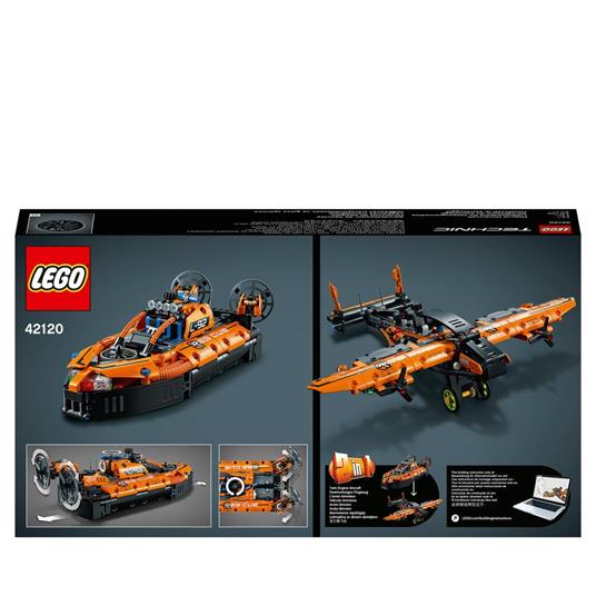 LEGO Technic 42120 Hovercraft di Salvataggio, Aereo, Kit di Costruzione 2 in 1, Veicoli Giocattolo per Bambini - 9