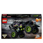 LEGO Technic 42118 Monster Jam Grave Digger, Kit 2 in 1 da Truck a Buggy Fuoristrada con Azione Pull-Back, Giochi per Bambini