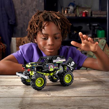 LEGO Technic 42118 Monster Jam Grave Digger, Kit 2 in 1 da Truck a Buggy Fuoristrada con Azione Pull-Back, Giochi per Bambini - 2