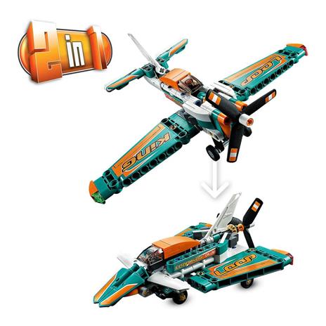 LEGO Technic 42117 Aereo da Competizione e Jet a Reazione, Kit di Costruzione 2 in 1 per Bambini, Idea Regalo - 4