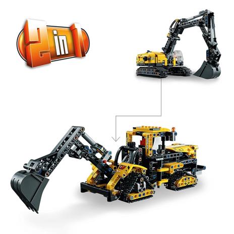 LEGO Technic 42121 Escavatore Pesante, Trattore, Modellino 2 in 1, Kit di Costruzione Veicolo Scavatore per Bambini - 5