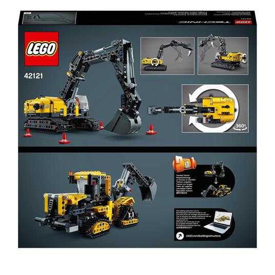 LEGO Technic 42121 Escavatore Pesante, Trattore, Modellino 2 in 1, Kit di Costruzione Veicolo Scavatore per Bambini - 9