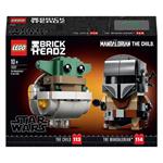 LEGO Star Wars 75317 Il Mandaloriano e il Bambino, Modellini da Costruire di Brickheadz con 'Baby Yoda', Idee Regalo