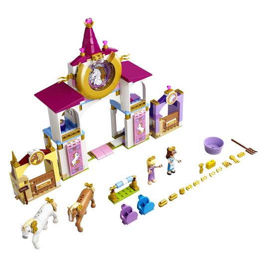 LEGO Disney Princess 43195 Le Scuderie Reali di Belle e Rapunzel, Set da Costruzione con Cavallo Giocattolo e Mini Bamboline - 7