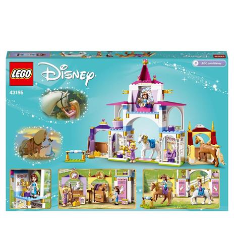 LEGO Disney Princess 43195 Le Scuderie Reali di Belle e Rapunzel, Set da Costruzione con Cavallo Giocattolo e Mini Bamboline - 8