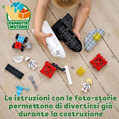 LEGO DUPLO 10944 Missione dello Space Shuttle, Razzo Spaziale Giocattolo e Astronauti, Giochi per Bambini, Idee Regalo - 6