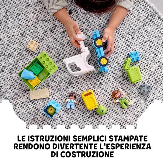 LEGO DUPLO Town 10945 Camion della Spazzatura e Riciclaggio, Giochi Educativi per Bambini dai 2 Anni in su, Set Costruzioni - 6