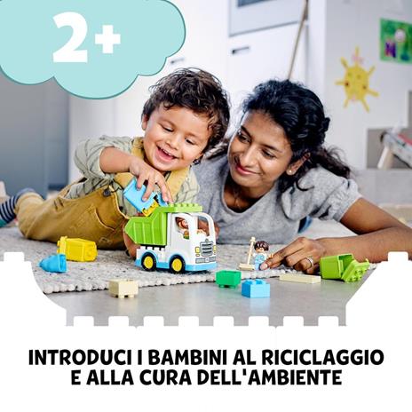 LEGO DUPLO Town 10945 Camion della Spazzatura e Riciclaggio, Giochi Educativi per Bambini dai 2 Anni in su, Set Costruzioni - 2