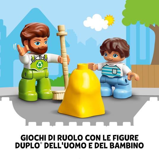 LEGO DUPLO Town 10945 Camion della Spazzatura e Riciclaggio, Giochi Educativi per Bambini dai 2 Anni in su, Set Costruzioni - 5