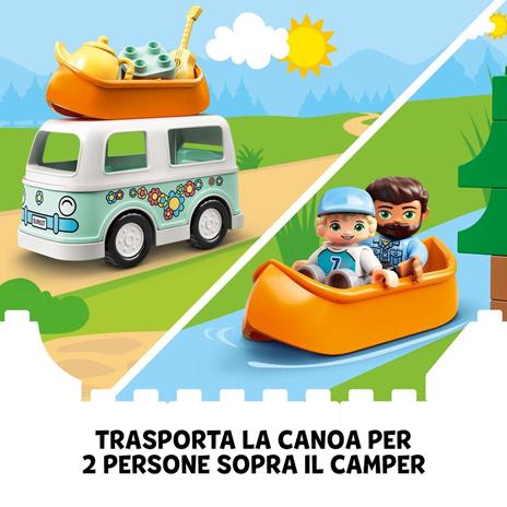 LEGO DUPLO Town 10946 Avventura in Famiglia sul Camper Van, Giochi Educativi per Bambini dai 2 Anni in su, Set Costruzioni - 6