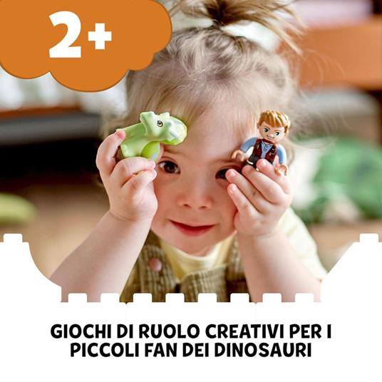 LEGO DUPLO Jurassic World 10939 Fuga del T. rex e del Triceratopo, Dinosauri Giocattolo, Mattoncini Creativi - 2