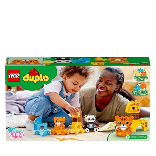 LEGO DUPLO My First 10955 Il Treno degli Animali, con Elefante, Tigre, Panda e Giraffa, Giochi Educativi Bambini 1,5+ Anni - 8