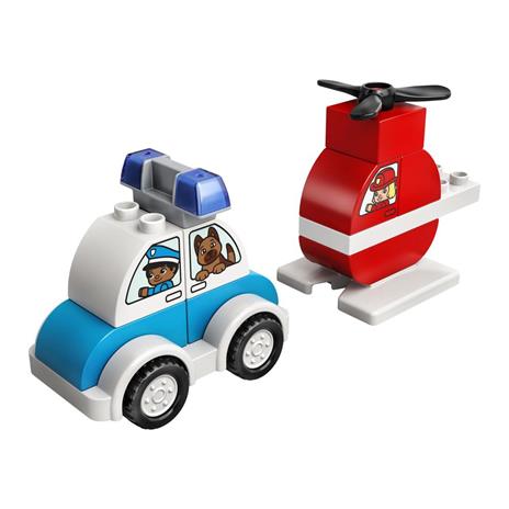 LEGO DUPLO 10957 Elicottero Antincendio e Auto della Polizia, Giochi Bambini 1,5+ Anni, Set da Collezione, Abilità Motorie - 7